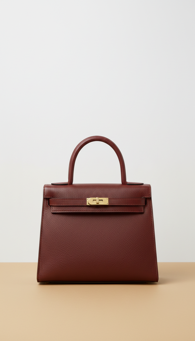 Leather Tote With Inner Divider
