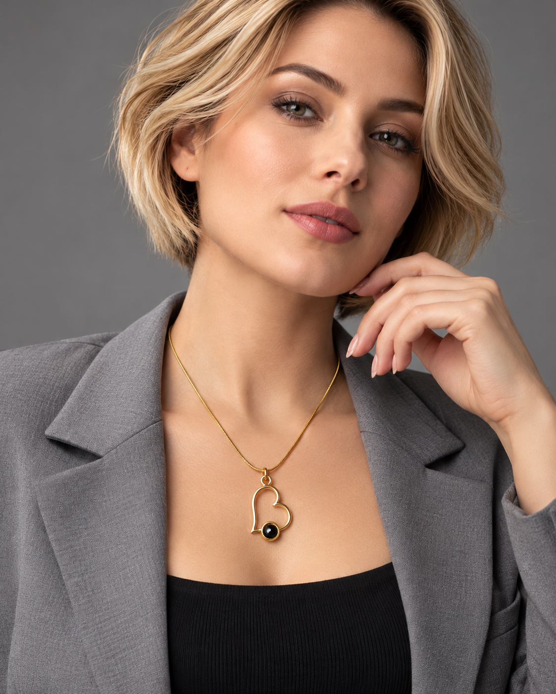 ✨ Golden Heart Pendant Necklace