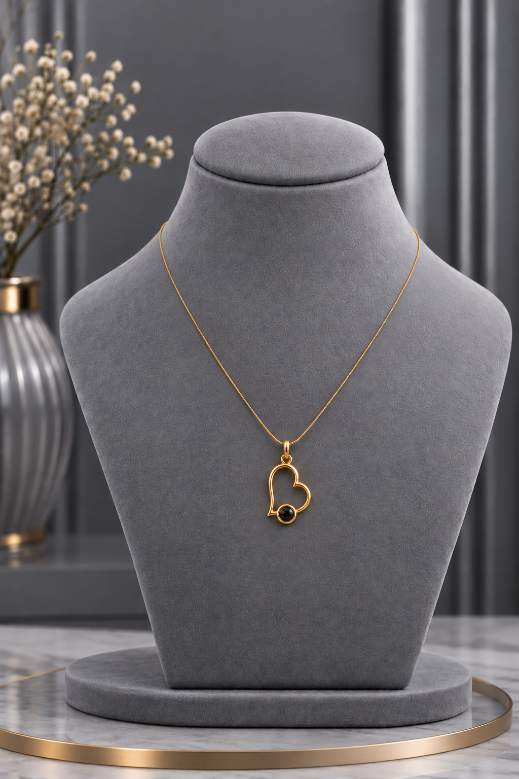 ✨ Golden Heart Pendant Necklace