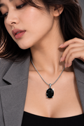Midnight Sparkle 🖤 | Black Crystal Pendant