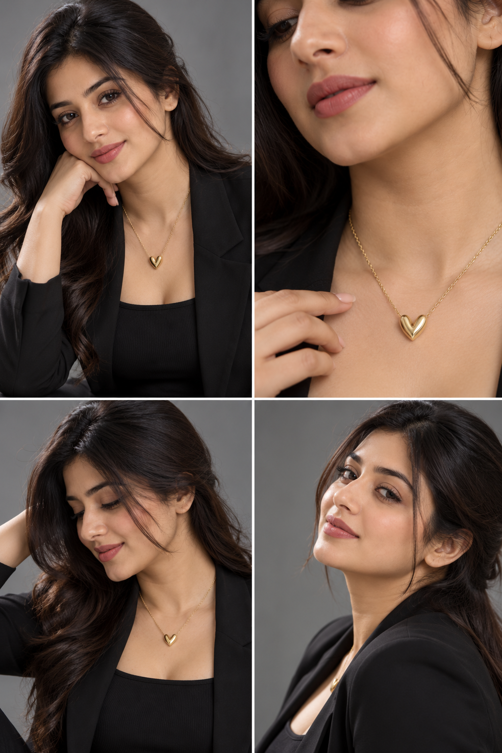 Golden Heart Pendant Necklace for Women | ROYAL ROKA